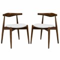 East End Imports Stalwart Dining Side Chairs - Dark Walnut Black, 2PK EEI-1377-DWL-WHI